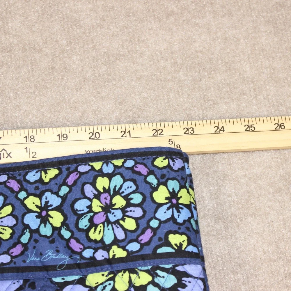 Vera Bradley Blue Bayou Quilted Cotton Floral Tote Bag Shoulder Purse Large